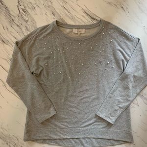 Cozy gray sparkly Loft top
